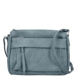 Trendy dámská koženková crossbody kabelka Lenka, modrá