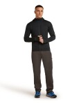 ICEBREAKER Mens 300 RealFleece Descender LS Zip Hood, Black velikost: M