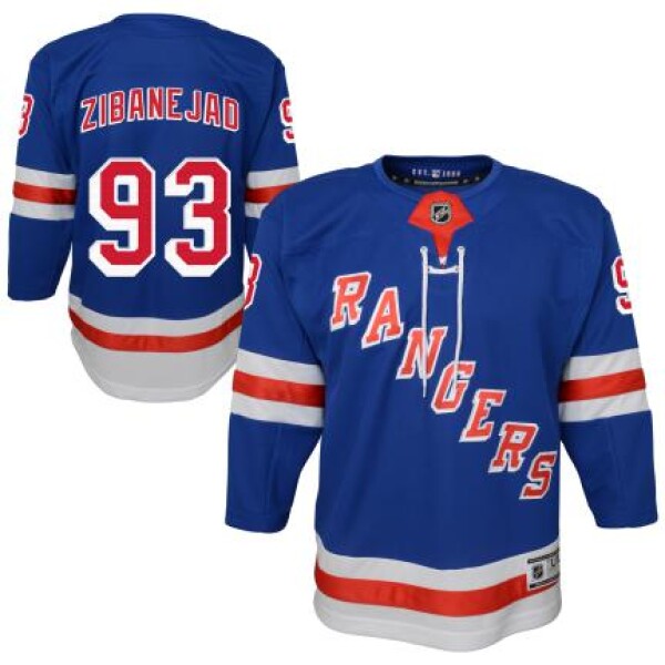 Outerstuff Dětský dres Mika Zibanejad New York Rangers NHL Premier Home Velikost: L/XL