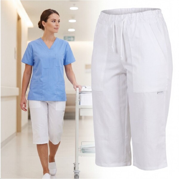 Tradetex Kalhoty pracovní 3/4 2506 bílé unisex