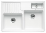 VILLEROY & BOCH - Keramický dřez Double-bowl sink Stone white modulový 895 x 630 x 220 bez excentru 632391RW