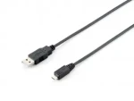 Equip 1 m černý / USB kabel / USB-A na Micro-USB B / USB 2.0 / 480 Mbit/s (128594)