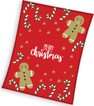 Vánoční deka Perníčci 130x170 cm