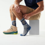 Unisex merino turistické ponožky SMARTWOOL Hike Light Cushion Bison Crew Socks, Light Gray velikost: 46-49 (XL)