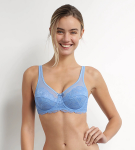 Dámská krajková podprsenka DIM GENEROUS ESSENTIEL UNDERWIRE BRA - DIM - světle modrá 80 B