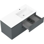 MEXEN/S - Orio koupelnová skříňka 100 cm s umyvadlem Otis pravá, 2S, 1D, grafit mat/bílá mat 91A13-10047-3-BBFFF66-W18P01