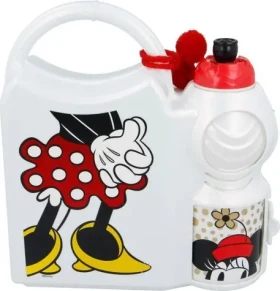 Mickey Mouse Minnie Mouse svačinový box a láhev 400 ml / Svačinová sada / pro děti (13216)
