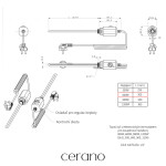 CERANO - Elektrická topná tyč s termostatem - 600W - černá lesklá LIV-188