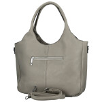 Trendy dámská koženková kabelka na rameno Stifa, šedá