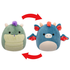 Squishmallows 2v1 Bazilišek Magtus a Drak Carin 13 cm