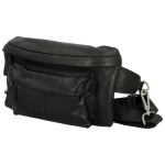 Moderní dámská kožená kabelko-ledvinka GW Jenifer, černá