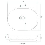 REA - Keramické umyvadlo na desku Kim 52 REA-U6682