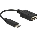 Delock USB 2.0 prodlužovací kabel plochý zahnutý [1x USB 2.0 zástrčka A - 1x USB 2.0 zásuvka A] 1.00 m černá oboustranně zapoji