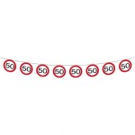 Ptakoviny.cz Girlanda narozeninová dopravní značka - 50 let