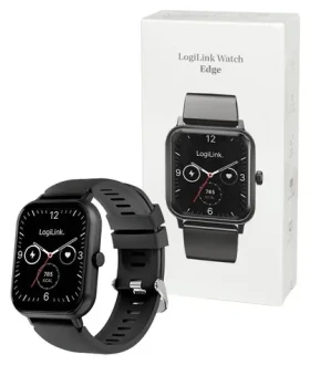LogiLink Edge černá / Chytré hodinky / 1,83" LCD / Dotykový displej / Bluetooth 5.2 (SW0001B)