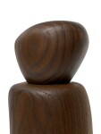 Ferm LIVING Dřevěný mlýnek s keramickým strojkem Pebble Dark Brown, hnědá barva, dřevo, keramika