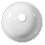 SAPHO - SANNA umývátko na desku, litý mramor, průměr 25cm, bílá SA250