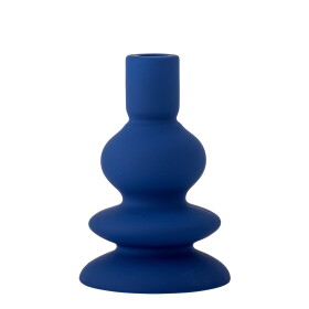 Bloomingville Svícen Thorne Blue 16 cm, modrá barva, keramika