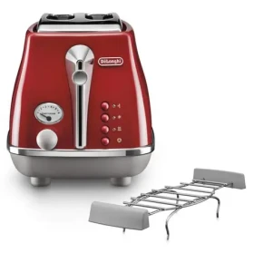 DeLonghi CTOC210.R Icona Capitals červená / topinkovač / 900 W / 2 sloty / 6 stupňů opečení / rozmrazování (13846433)