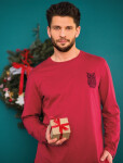 Pánské pyžamo Key MNS 471 B25 délka/r M-2XL kaštanově-černá M