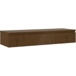 MEXEN/S - Rivel koupelnová skříňka pod umyvadlo 140 cm s deskou, 1 šuplík, reliéf , ořech 91A20-14023-1-BFC86
