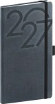 NOTIQUE Ajax 2027 černý / Kapesní diář / 9 × 15,5 cm