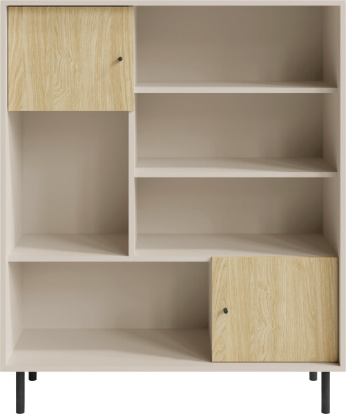 Regál Malta ML3 Barva korpusu + barva dveří: Pískově béžová / Dub olejovaný