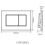 CERANO - Ovládací tlačítko splachování Classic k WC modulu Profi - ABS - černá matná CER-476903