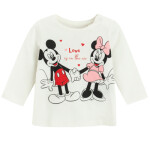 Tričko s dlouhým rukávem Minnie Mouse -bílé - 62 CREAMY