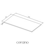 CERANO - Koupelnová deska z litého mramoru Elanys - bílá matná - 160x1,2x46 CER-662044