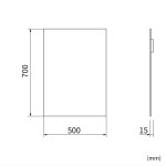 Erga Rectangle, obdélníkové zrcadlo 50x70 cm, ERG-V01-RECTAGLE-5070-CL