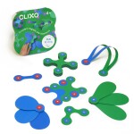 CLIXO Itsy Green &amp; Blue - magnetická stavebnice 18 kusů