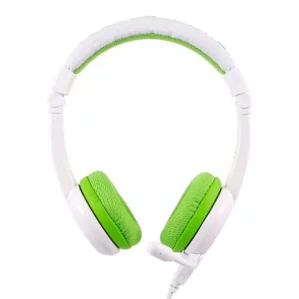 BuddyPhones School - zelená / Dětská sluchátka s mikrofonem / 3.5 mm jack / 1.4 m (BP-SCHOOLP-GREEN)