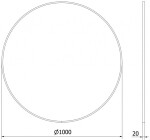 MEXEN - Loft zrcadlo 100, nerezový rám 9850-100-100-000-10