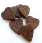 Timber Tones Felt Tones Heart Brown Wool Felt