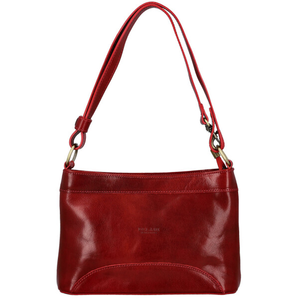 Módní dámská kožená kabelka na rameno Delami Vera Pelle Darlin, červená