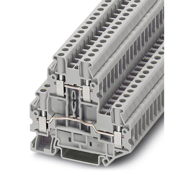 Phoenix Contact UTTB 4-BE 3074444 řadová svorka průchodky Pólů: 4 0.14 mm² 6 mm² šedá 50 ks