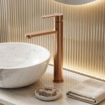 REA - Umyvadlová vysoká baterie Arcos Brush Copper REA-B6968