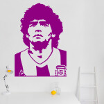 Samolepka Diego Maradona Barva: bílá, Velikost: 100 x 70 cm