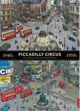 GIBSONS Puzzle Piccadilly Circus napříč desetiletími