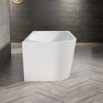 Erga Zara, rohová volně stojící vana 140x72 cm + odtoková zátka, pravá, bílá lesklá, ERG-ZARA-140072R-WH-WH