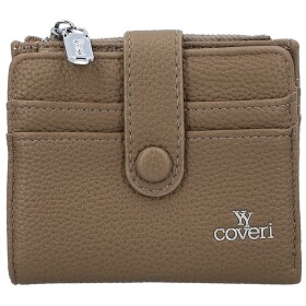 Trendy dámská mini koženková peněženka Coveri Arbi, tmavě béžová