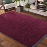 DumDekorace Stylový bordó protiskluzový koberec Šířka: 80 cm | Délka: 150 cm