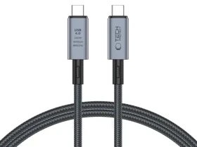 Tech-Protect UltraBoost Max šedá / Kabel / USB-C 4.0 - USB-C 4.0 / PD 240W / 40Gbps / 8K / 1m