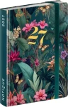 NOTIQUE Tropical Jungle 2027 / Kapesní týdenní diář / 9,8 × 14,5 cm / anglické kalendárium