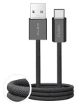 Puro Fabrik 2.0 tmavě zelená / Datový kabel USB-A - USB-C / opletený / 10 W / 1,5 m