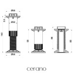 CERANO - Nožičky ke sprchovým vaničkám SMC CER-679515