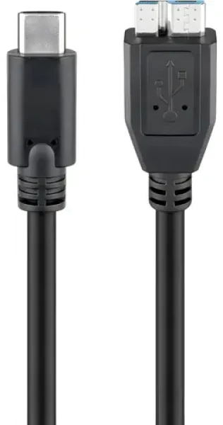 Goobay 67995 černá / Kabel USB-C na micro-USB 3.0 / 0,6 m (67995)