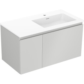 MEXEN/S - Orio koupelnová skříňka 90 cm s umyvadlem Otis pravá, 1S, 1D, šedá mat/bílá mat 91A13-09047-3-BBFF62-W18P01