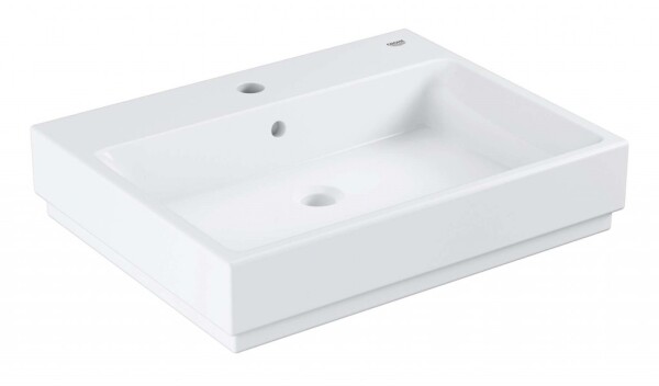 GROHE - Cube Ceramic Umyvadlo s přepadem, 60x49 cm, PureGuard, alpská bílá 3947700H